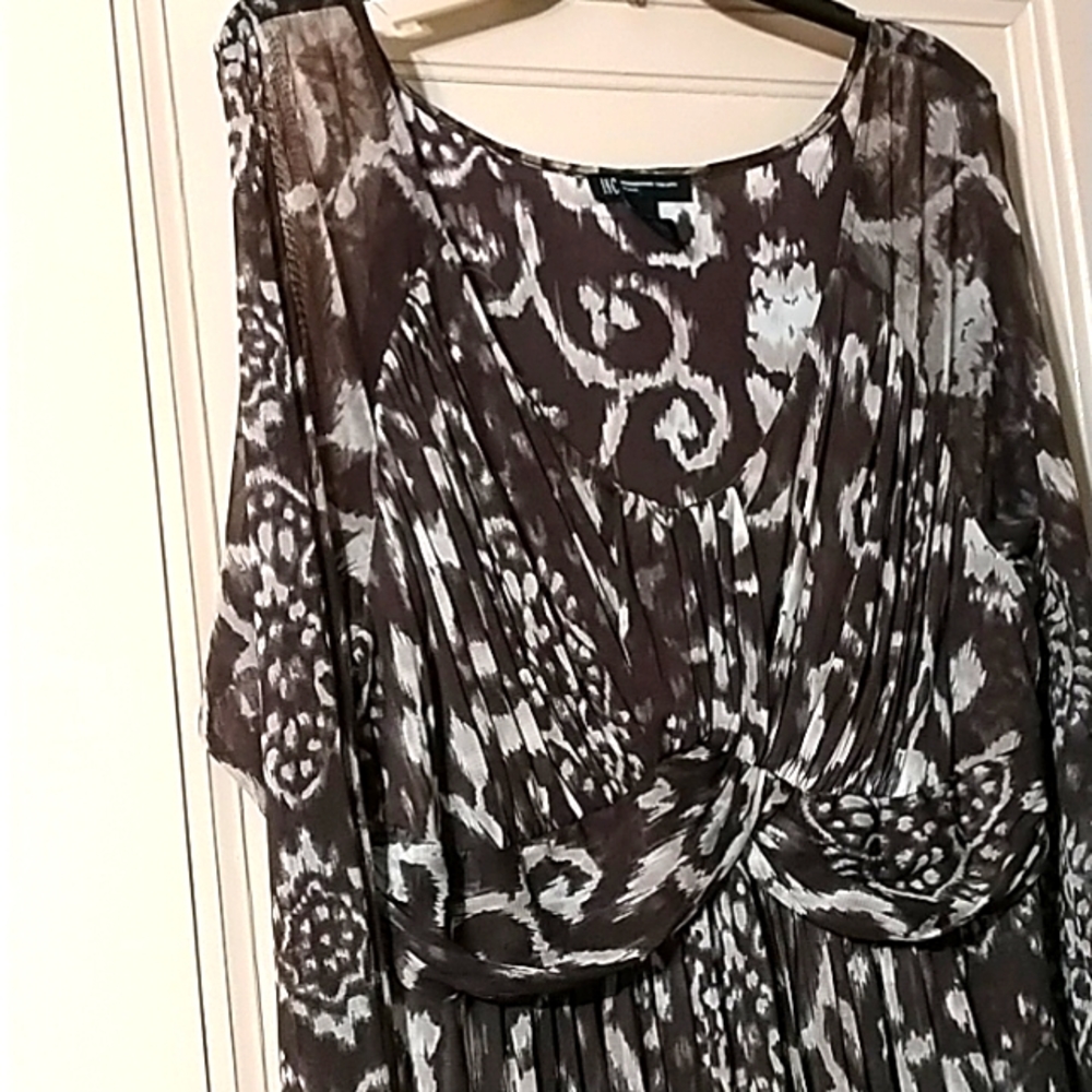 Pretty pastel floral print sheer dress